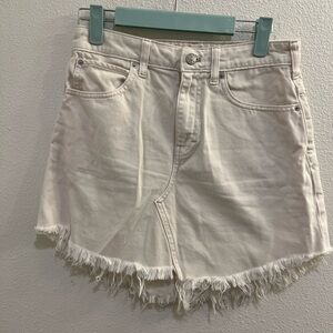 We The Free Denim Skirt with Frayed Hem Size 26